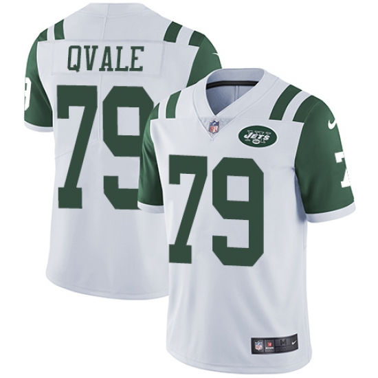 Youth Nike New York Jets #79 Brent Qvale Elite White NFL Jersey - Ujersey