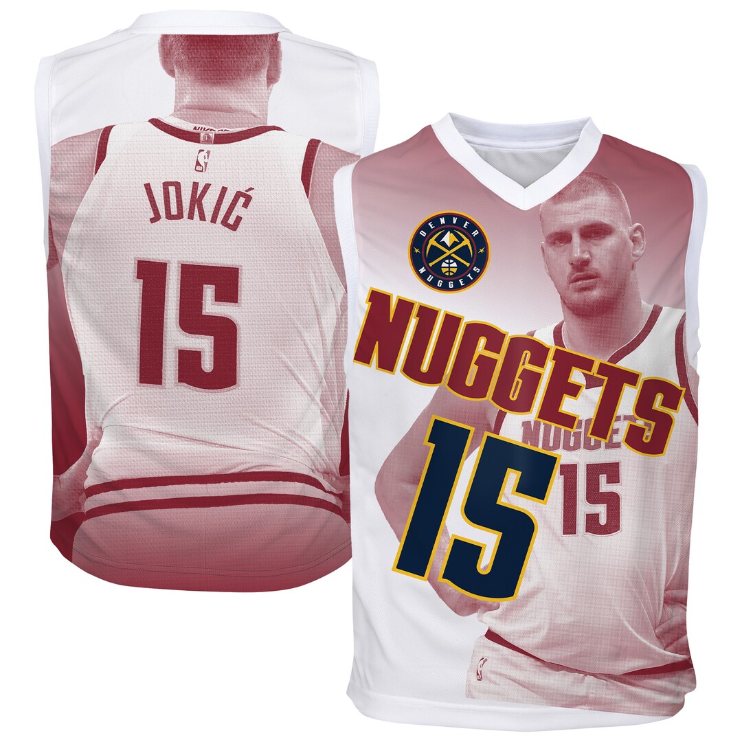 Youth Denver Nuggets Nikola Jokić Outerstuff Red Hometown Fashion Jersey - Ujersey