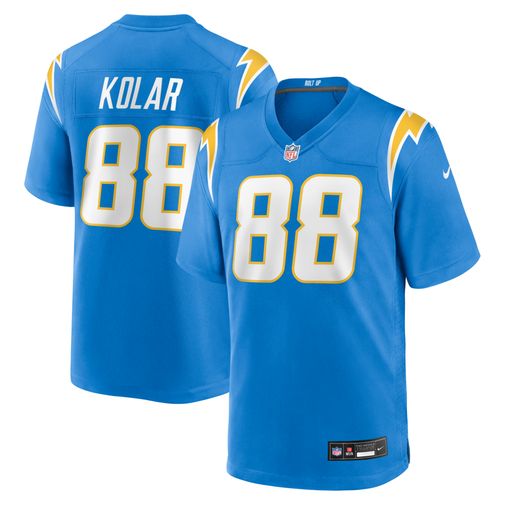 Men's Los Angeles Chargers Charlie Kolar Nike Powder Blue Team Game Jersey - ujerseystore