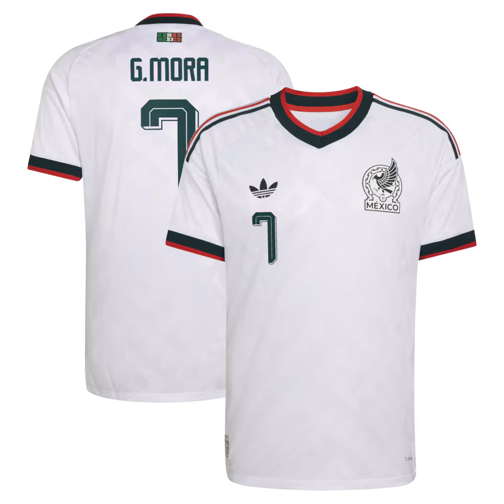 Men's Mexico National Team Gilberto Mora adidas White 2026 Away On-Field Authentic Jersey - ujerseystore