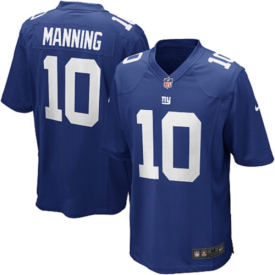 Men's Nike New York Giants #10 Eli Manning Game Royal Blue Team Color NFL Jersey - Ujersey