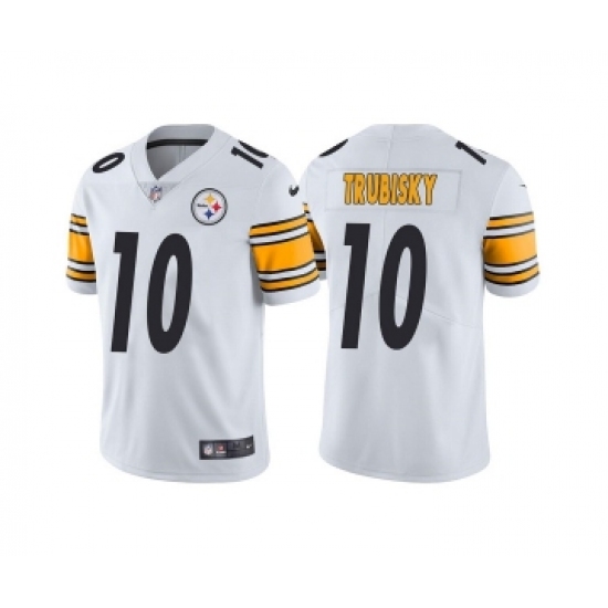 Men's Pittsburgh Steelers #10 Mitchell Trubisky White Vapor Untouchable Limited Stitched Jersey - Ujersey