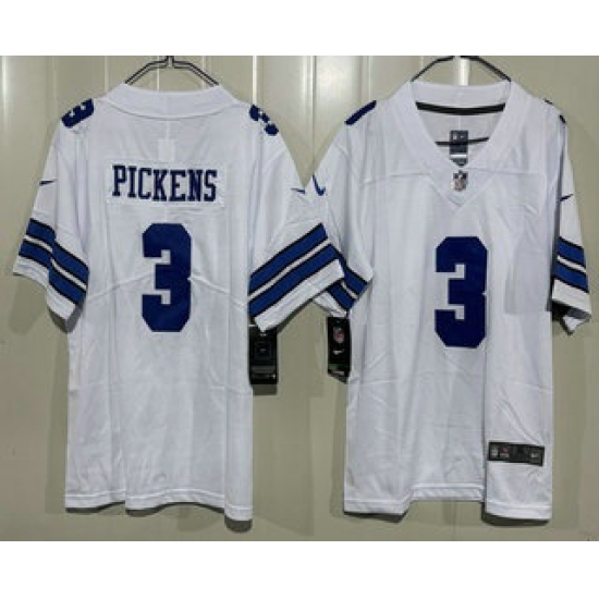 Youth Dallas Cowboys #3 George Pickens Limited White Vapor Jersey - Ujersey