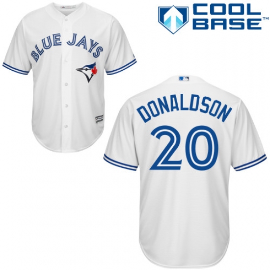 Women's Majestic Toronto Blue Jays #20 Josh Donaldson Replica White MLB Jersey - Ujersey