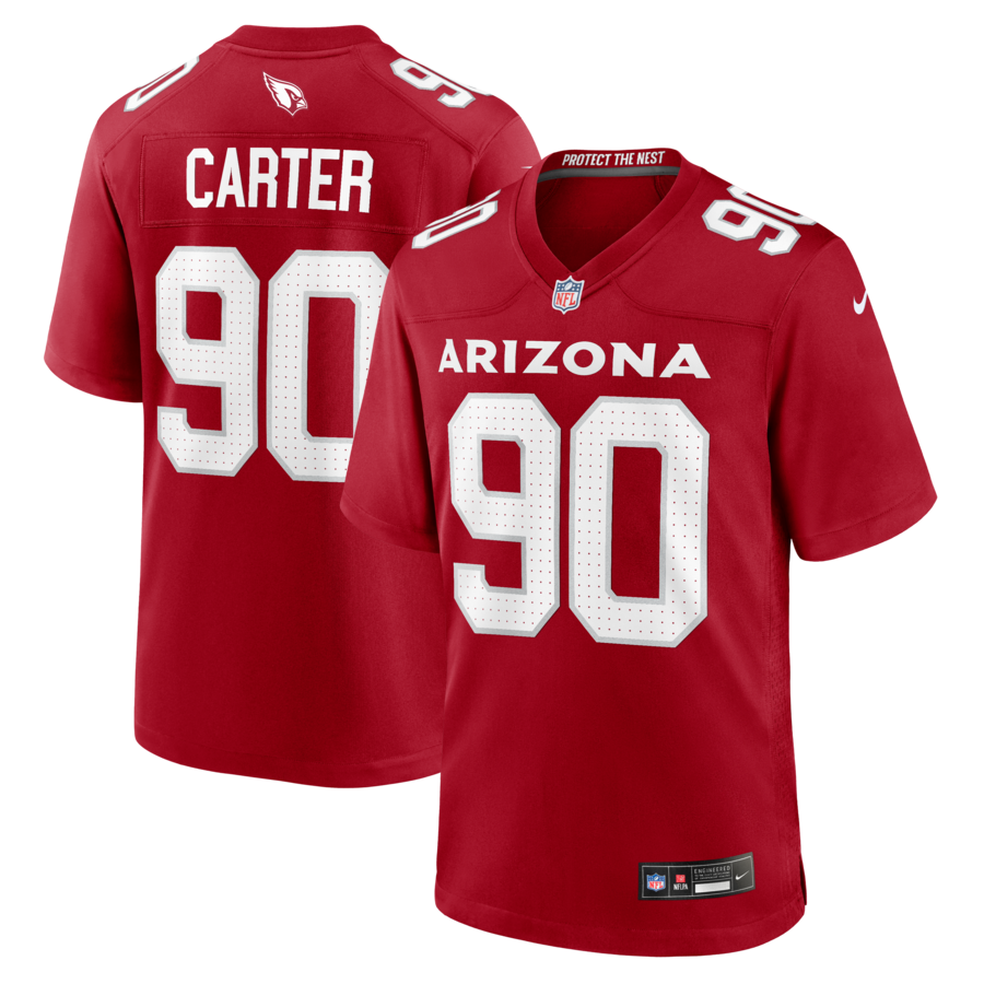Men's Arizona Cardinals Zach Carter Nike Cardinal Team Game Jersey