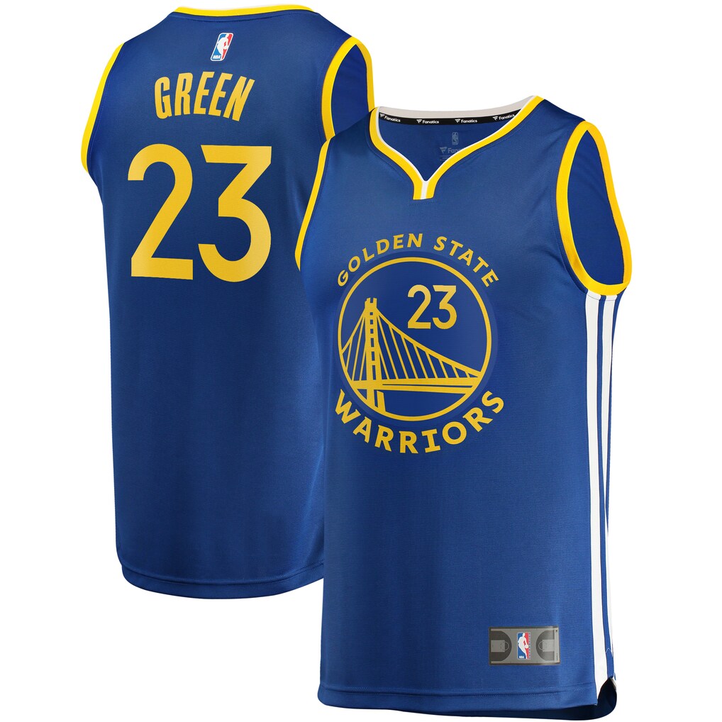 Men's Golden State Warriors Draymond Green Fanatics Royal Fast Break Replica Player Team Jersey - Icon Edition - SUjersey01