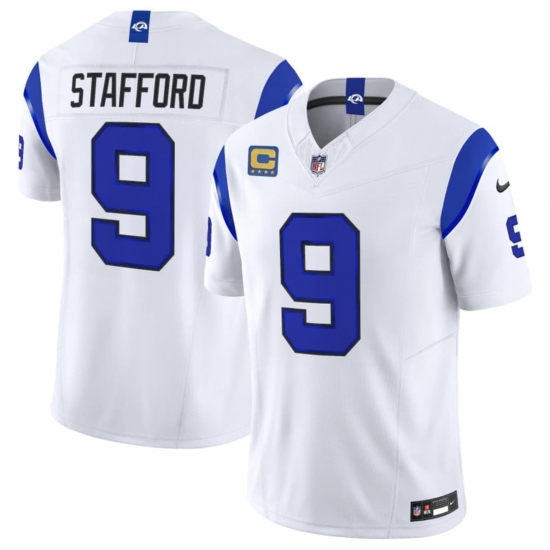 Men's Los Angeles Rams #9 Matthew Stafford White 2026 F.U.S.E. With 4- Star C Vapor Limited Football Stitched Jersey