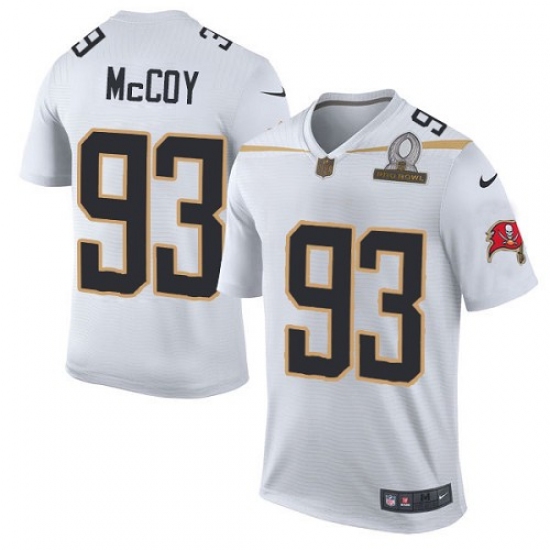 Men's Nike Tampa Bay Buccaneers #93 Gerald McCoy Elite White Team Rice 2016 Pro Bowl NFL Jersey - Ujersey