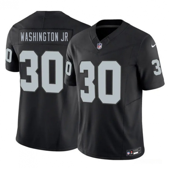 Men's Las Vegas Raiders #30 Mike Washington Jr. Black 2026 F.U.S.E. Vapor Untouchable Limited Football Stitched Jersey - Ujersey