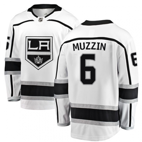 Youth Los Angeles Kings #6 Jake Muzzin Authentic White Away Fanatics Branded Breakaway NHL Jersey - Ujersey