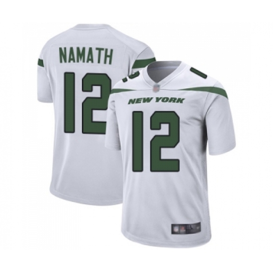 Men's New York Jets #12 Joe Namath Game White Football Jersey - Ujersey
