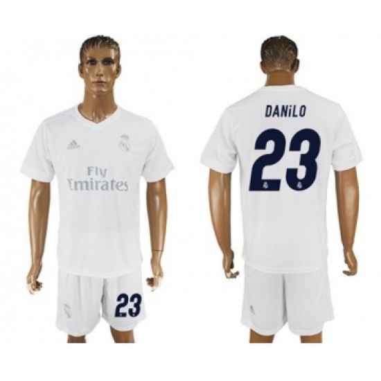 Real Madrid #23 Danilo Marine Environmental Protection Home Soccer Club Jersey