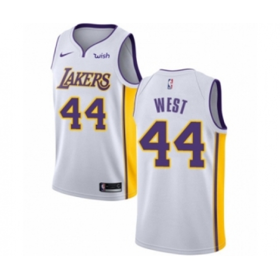 Women's Los Angeles Lakers #44 Jerry West Authentic White Basketball Jersey - Association Edition - Ujersey