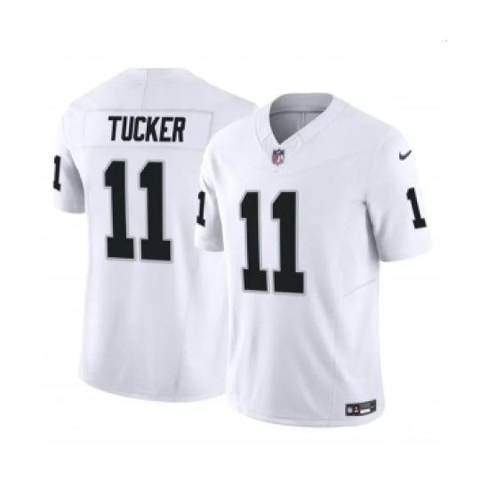 Men's Las Vegas Raiders #11 Tre Tucker White 2023 F.U.S.E Vapor Untouchable Football Stitched Jersey - Ujersey