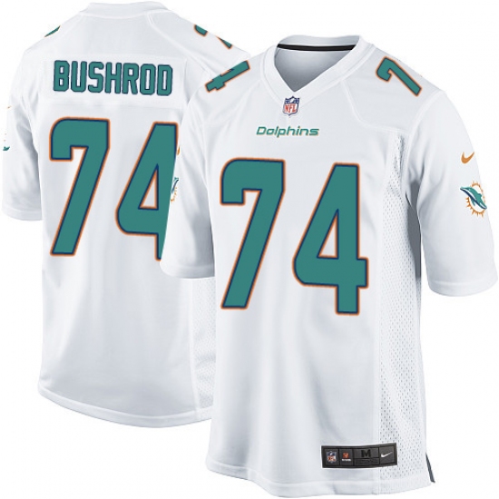 Men's Nike Miami Dolphins #74 Jermon Bushrod Game White NFL Jersey - Ujersey