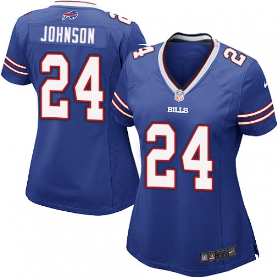 Women's Nike Buffalo Bills #24 Leonard Johnson Game Royal Blue Team Color NFL Jersey - Ujersey