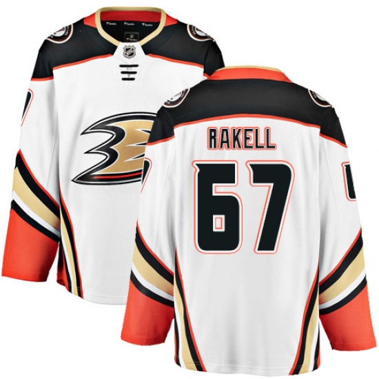 Youth Anaheim Ducks #67 Rickard Rakell Fanatics Branded White Away Breakaway NHL Jersey - Ujersey