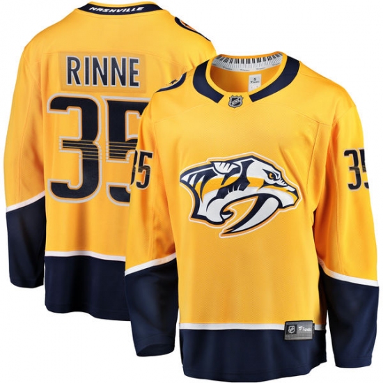 Men's Nashville Predators #35 Pekka Rinne Fanatics Branded Gold Home Breakaway NHL Jersey - Ujersey