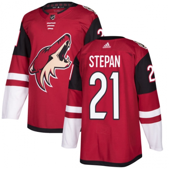 Men's Adidas Arizona Coyotes #21 Derek Stepan Authentic Burgundy Red Home NHL Jersey - Ujersey