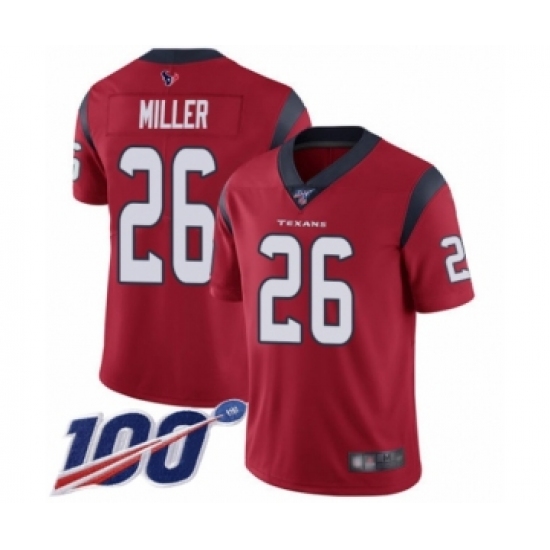 Men's Houston Texans #26 Lamar Miller Red Alternate Vapor Untouchable Limited Player 100th Season Football Jersey - Ujersey
