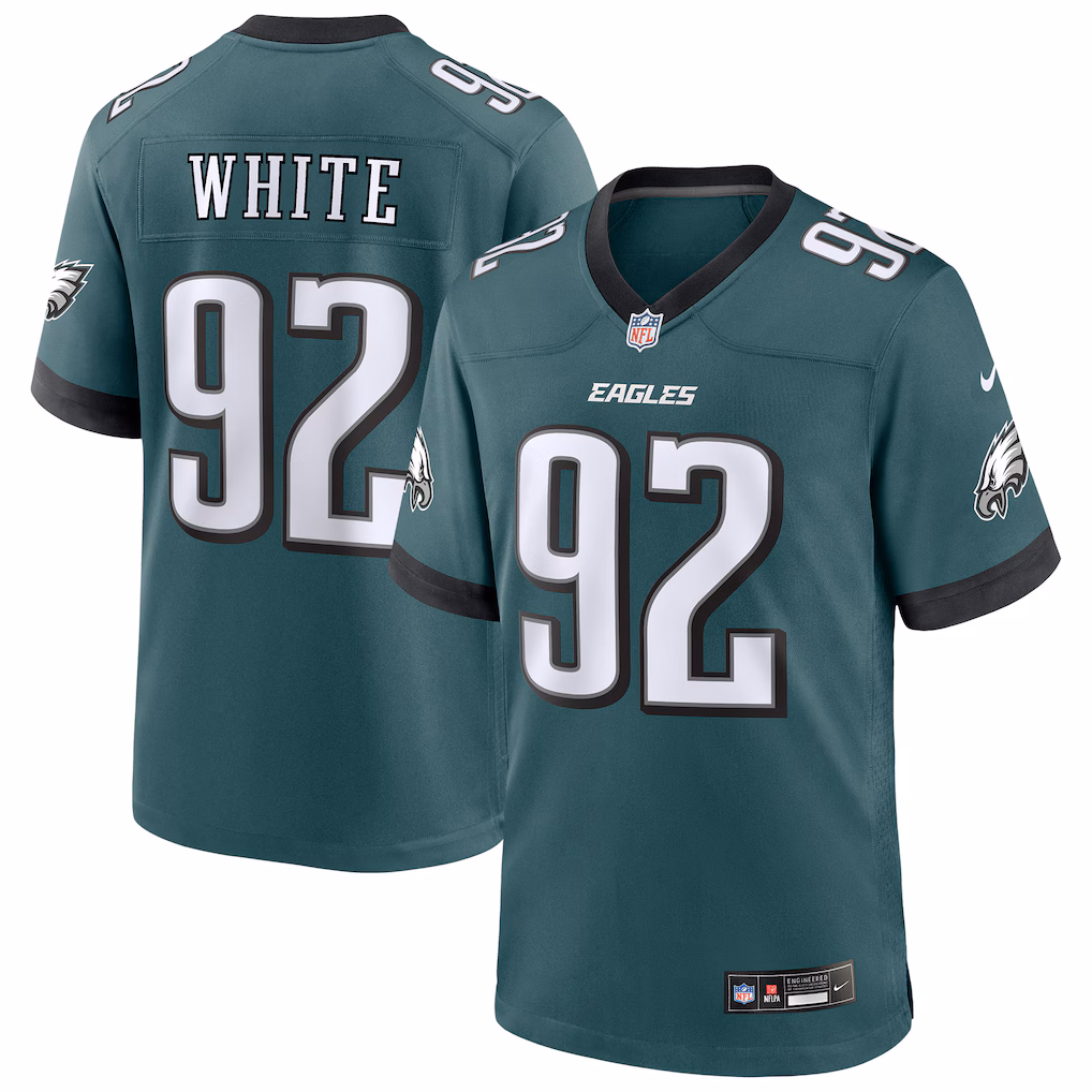 Men's Philadelphia Eagles Reggie White Nike Midnight Green Team Retired Player Game Jersey - Ujersey Shop
