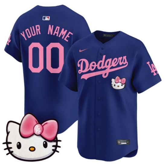 Men's Los Angeles Dodgers ACTIVE PLAYER Custom Royal 2025 Hello Kitty Vapor Premier Limited Stitched Baseball Jersey - Ujersey