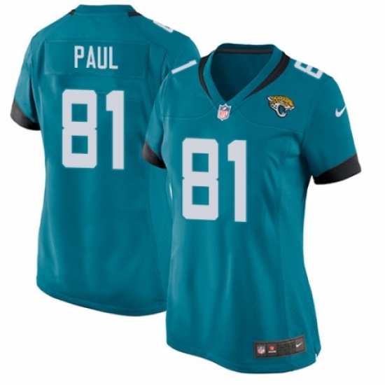Women's Nike Jacksonville Jaguars #81 Niles Paul Game Black Alternate NFL Jersey - Ujersey