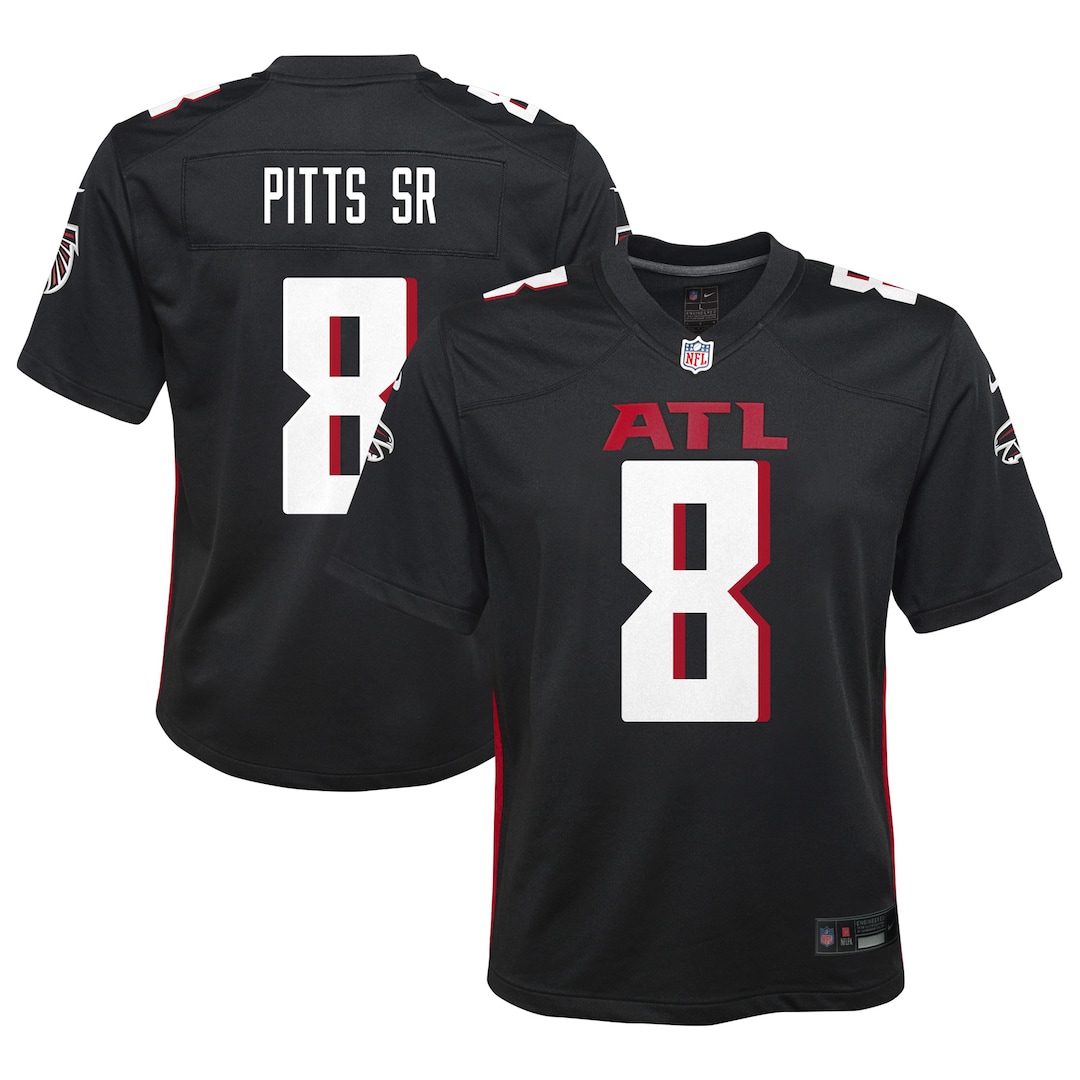 Youth Atlanta Falcons Kyle Pitts Sr. Nike Black Game Jersey