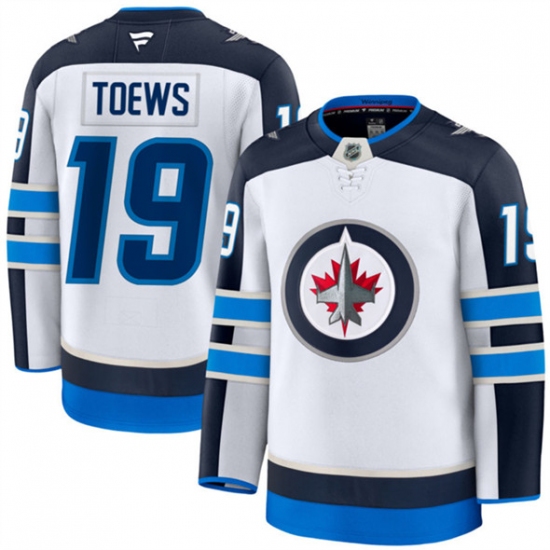 Men's Winnipeg Jets #19 Jonathan Toews White 2024-25 Away Stitched Hockey Jersey - Ujersey
