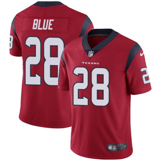 Men's Nike Houston Texans #28 Alfred Blue Limited Red Alternate Vapor Untouchable NFL Jersey - Ujersey