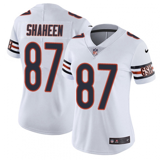 Women's Nike Chicago Bears #87 Adam Shaheen White Vapor Untouchable Limited Player NFL Jersey - Ujersey