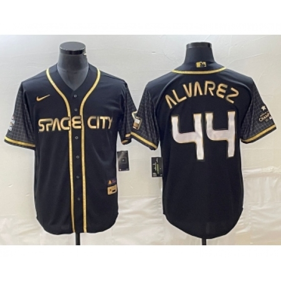 Men's Houston Astros #44 Yordan Alvarez Black City Connect Cool Base Stitched Baseball Jersey - Ujersey