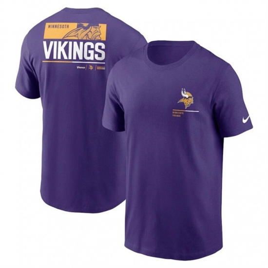 Men's Minnesota Vikings Purple Team Incline T Shirt - Ujersey