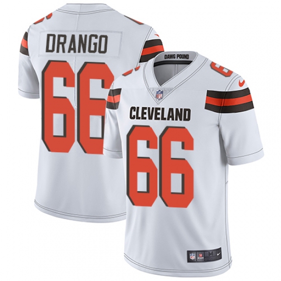 Men's Nike Cleveland Browns #66 Spencer Drango White Vapor Untouchable Limited Player NFL Jersey