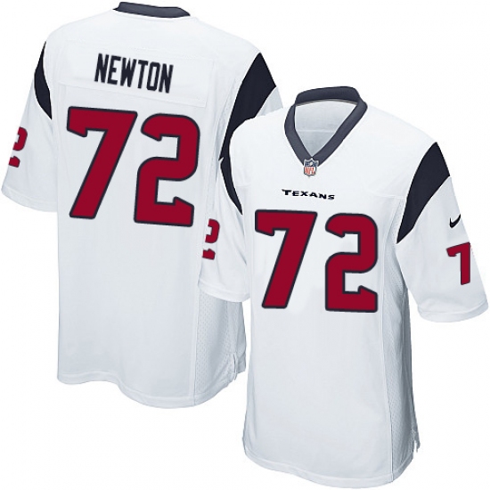 Men's Nike Houston Texans #72 Derek Newton Game White NFL Jersey - Ujersey