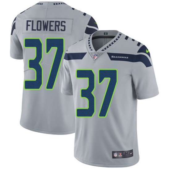 Youth Nike Seattle Seahawks #37 Tre Flowers Grey Alternate Vapor Untouchable Limited Player NFL Jersey - Ujersey