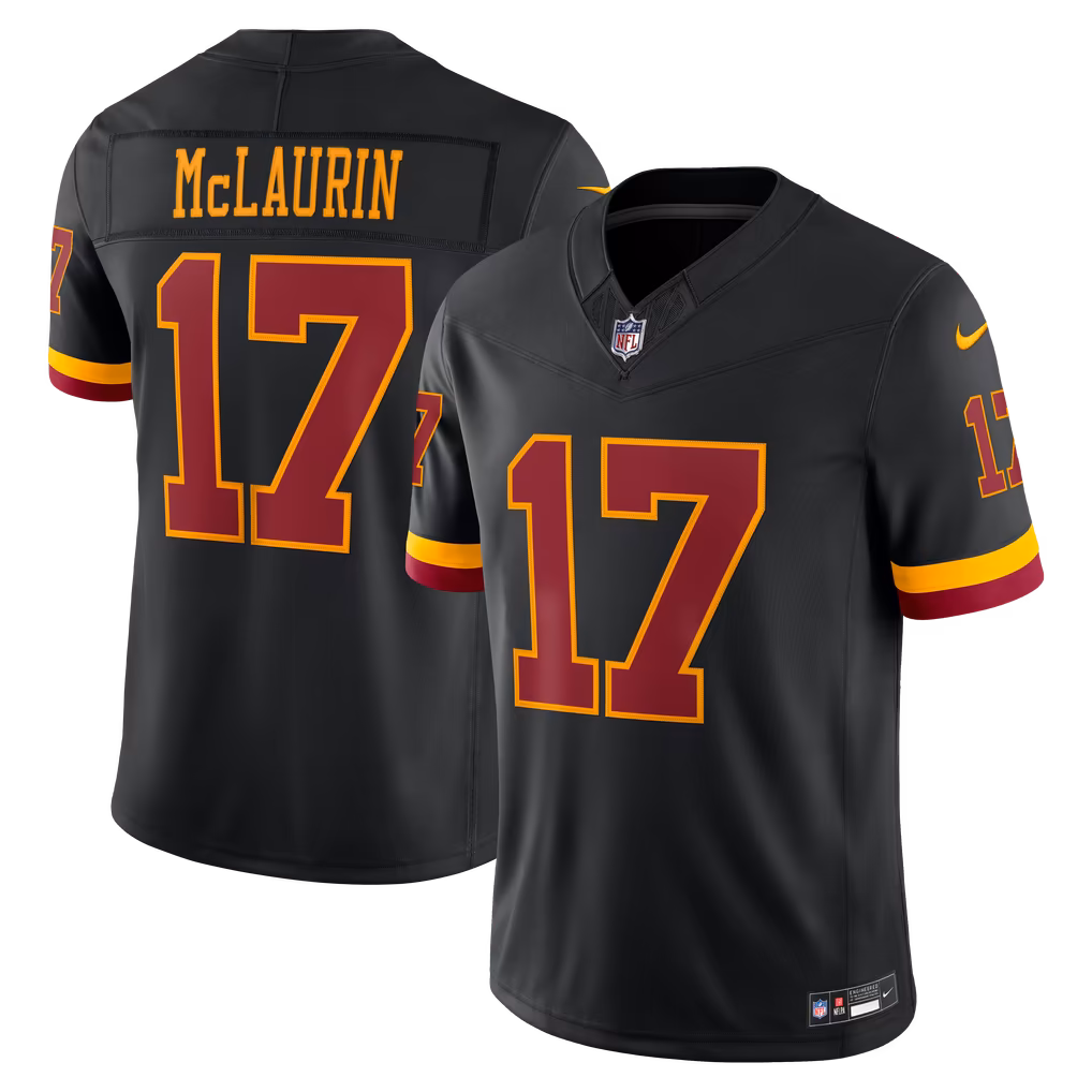 Men's Washington Commanders Terry McLaurin Nike Black Alternate Vapor F.U.S.E. Stitched Limited Jersey - Ujersey