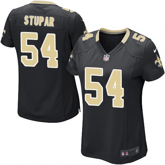 Women's Nike New Orleans Saints #54 Nate Stupar Game Black Team Color NFL Jersey - Ujersey