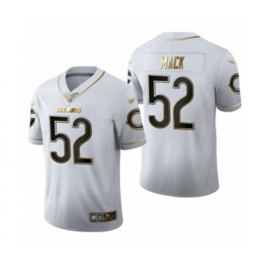 Men's Chicago Bears #52 Khalil Mack Limited White Golden Edition Football Jersey - Ujersey