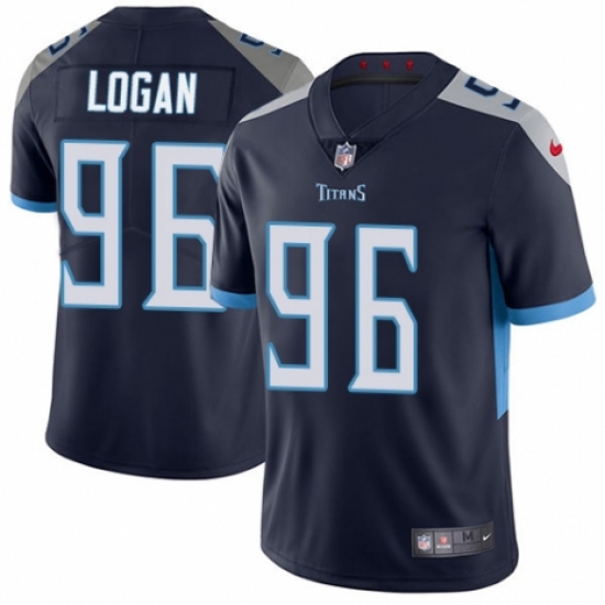 Youth Nike Tennessee Titans #96 Bennie Logan Navy Blue Team Color Vapor Untouchable Elite Player NFL Jersey - Ujersey