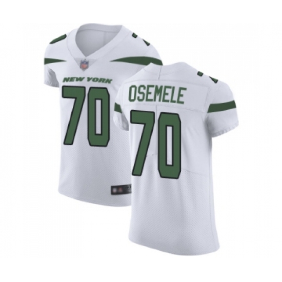 Men's New York Jets #70 Kelechi Osemele White Vapor Untouchable Elite Player Football Jersey - Ujersey