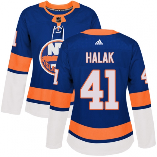 Women's Adidas New York Islanders #41 Jaroslav Halak Premier Royal Blue Home NHL Jersey - Ujersey