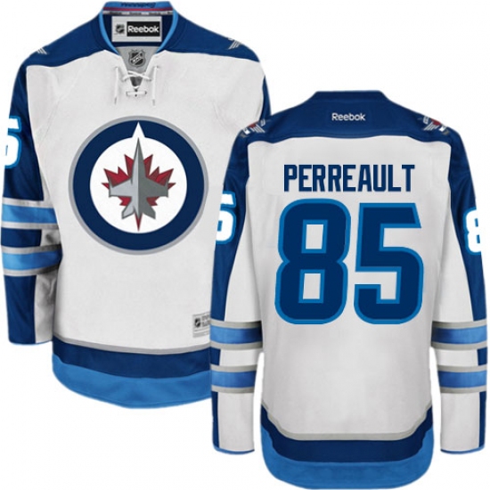 Youth Reebok Winnipeg Jets #85 Mathieu Perreault Authentic White Away NHL Jersey - Ujersey