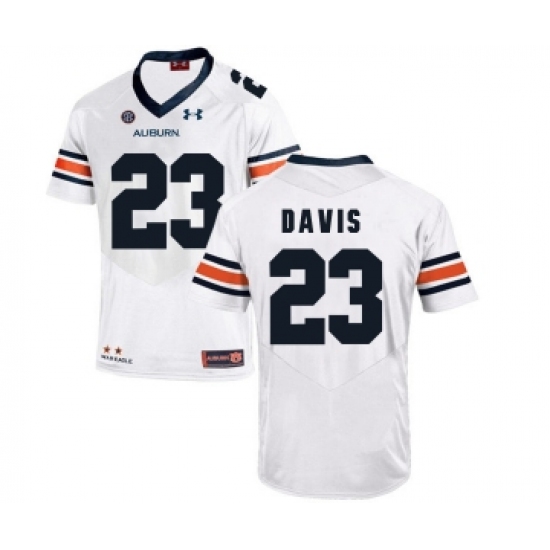 Auburn Tigers 23 Ryan Davis White College Football Jersey - Ujersey