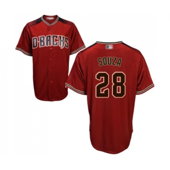 Men's Arizona Diamondbacks #28 Steven Souza Replica Red Brick Alternate Cool Base Baseball Jersey - Ujersey