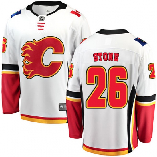 Youth Calgary Flames #26 Michael Stone Fanatics Branded White Away Breakaway NHL Jersey - Ujersey