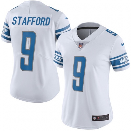 Women's Nike Detroit Lions #9 Matthew Stafford Elite White NFL Jersey - Ujersey