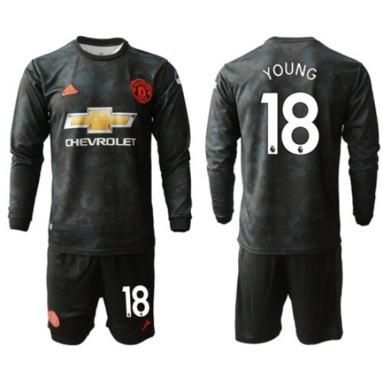 Manchester United #18 Young Third Long Sleeves Soccer Club Jersey
