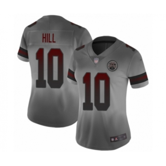 Women's Kansas City Chiefs #10 Tyreek Hill Limited Gray City Edition Football Jersey - Ujersey