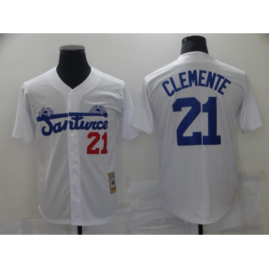 Men's Pittsburgh Pirates #21 Roberto Clemente White Flexbase Authentic Jersey - Ujersey